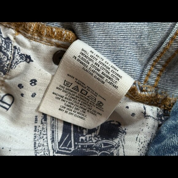 Pilcro Jeans 29 Womens Blue Relaxed Straight Frayed High Rise Distressed - Picture 10 of 10